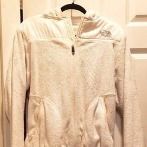 White fleece North Face